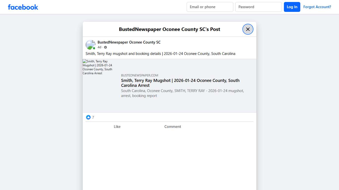 Smith, Terry Ray... - BustedNewspaper Oconee County SC Facebook